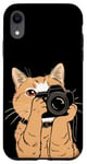 iPhone XR Cat With Camera Photographer Funny Cute Kawaii Photography Case