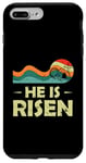 Coque pour iPhone 7 Plus/8 Plus T-shirt chrétien « He Is Risen Sun Resurrection Easter »