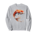 cool anime orange Japanese koi fish goldfish Asian carp art Sweatshirt