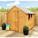 8 x 6 Overlap Apex Wooden Shed