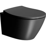 GSI Modo vägghängd toalett, utan spolkant, rengöringsvänlig, matt svart