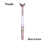 1pc Mermaid Pens Gradient Gel Quicksand Sequins Purple Blue-0.5mm