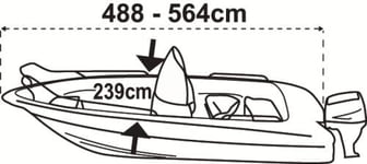 Båtkapell Överdrag 488-564Cm