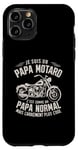Coque pour iPhone 11 Pro Papa Motard Humour Cadeau Motorcycle Moto Fête Des Pères