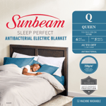 Sunbeam Sleep Perfect Antibacterial Electric Blanket Queen