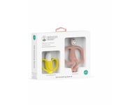 Matchstick Monkey Banana & Monkey Teether Set Pink