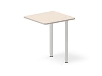 Skrivebord, Tilbyg Dna Birk 800X600 Mm I-Ben Alugrå