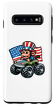 Coque pour Galaxy S10 Patriotic Monkey 4 juillet Monster Truck American