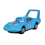 couleur roi Voitures de Collection Pixar pour enfants, jouet en alliage, séries peau flash McQueen, bleu blan