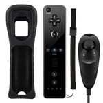 Télécommande pour Wii, Wiimote et Nunchuk pour Nintendo Wii Noire