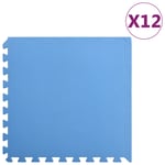 vidaXL Skyddsmatta 12st 4,32 ㎡ EVA-skum blå 92465