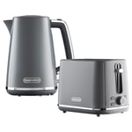 Stirling Jug Kettle and 2 Slice Toaster Set 3KW Fast Boil 1.7L Black