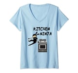 Womens Kitchen Ninja The Best Cook Ninjas V-Neck T-Shirt
