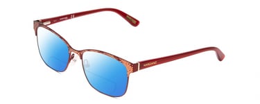 Guess by Marciano GM0318 Lady Polarized BIFOCAL Sunglasses in Snakeskin Red 52mm
