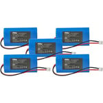 Vhbw - 5x Batterie compatible avec Zafferano Poldina, Olivia Pro, Poldina Pro lampe de table (4400mAh, 3,7V, Li-ion)