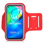 KP TECHNOLOGY Motorola Moto G8 Power Armband Case - for Running, Biking, Hiking, Canoeing, Walking, Horseback Riding and other Sports for Motorola Moto G8 Power (RED)
