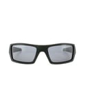 Oakley Wrap Mens Matt Black Grey Sunglasses - One Size