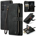 CaseMe Zipper Plånboksfodral Samsung Galaxy S24 Svart