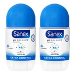 Sanex Dermo Extra Control Roll-On Anti-Perspirant Deodorant 2845 - Pcs 2 x 50ml