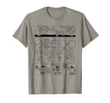 Mr. Men Retro Comic Book Strip 70s Black & White T-Shirt