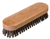 VIGAR Shoe Cleaning Brush with Soft Bristles for Shine - Lacquered Brown - Small