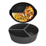 3 In 1 Silicone Slow Cooker Liner Proof Prepare Meals Protective Black