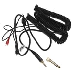 vhbw Câble audio AUX compatible avec Sennheiser HD580, HD600, HD 560 II casque - Avec prise jack 3,5 mm, vers 6,3 mm, 1,5 - 4 m, noir