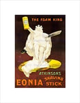Wee Blue Coo Ad Atkinsons Eonia Shaving Stick Foam King Vintage Razor Wall Art Print