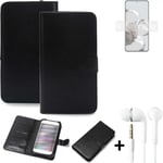 Protective cover for Xiaomi 12T Pro Wallet Case + headphones protection flipcove