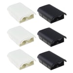 6 x Battery Pack Cover Shell Kit Compatible with Xbox 360 Wireless Controller