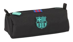 F.C. Barcelona 3rd Equipment – Pencil Case with Zip and Compartment, Children's Pencil Case, Ideal for School Children, Versatile, Quality and Resistance, 21 x 7 x 8 cm, Black, Black/White, Estándar,