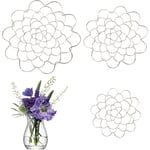 3-pack blomstergaller i rostfritt stål för vaser, blomsterarrangemang, återanvändbart och böjbart verktyg för blomsterarrangemang Silver