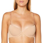 Emporio Armani Underwear Women's Basic Bonding Microfiber Push Up Bra, Nude Pink, 36B