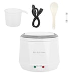 Junlucki 1.6 L Mini Rice Cooker - 12V Electric Food Steamer - Household Multi Cooker Portable Rice Cooking Steaming Pot for Car/Home/Travel - Kitchen Tool Instant Keep Warm (White)
