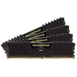 Corsair Vengeance BLACK LPX 32GB 4x8GB DDR4 3000MHz Memory - CMK32GX4M4D3000C16