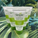 6 x SIMPLE Kind to Skin Moisturising Facial Wash (50ml) - TRAVEL SIZE 6 Tubes