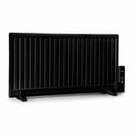 Portable Oil Radiator Space Heater LED Display Timer 1000 W Wall Mount Black