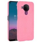 MIFanX Nokia 5.4 Case,Ultra Slim Fit Crocodile PU Leather + Hard PC Base Shockproof Protection Hard Cover For Nokia 5.4(Rose)