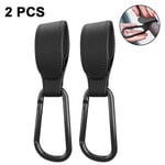 Stroller Hooks Strap, Clip Or Hang A Diaper Bag To Your Pram Or Buggy Black
