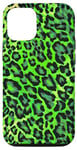 Coque pour iPhone 15 Imprimé léopard vert, motif animal unique inspiré de la jungle
