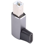 USB-C / Type C femelle à l'adaptateur masculin MIDI USB 2.0 B pour instrument électronique / imprimante / scanner / piano (gris)