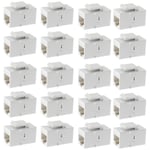 Ethernet Keystone-koppling, 20-pack Cat6 RJ45 Keystone Jack Inline Honkontakter