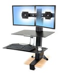 ERGOTRON – Workfit-s, dual sit-stand, worksurface & large kybd tray (33-349-200)