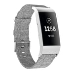 Canvasarmband Fitbit Charge 3/4 Grå