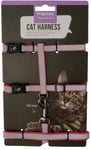 Kattsele-set Rosa med reflexband