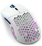 Glorious Model O- Wireless Gaming Mouse Optical RGB - Mouse Gaming Wireless 19,000 DPI - Wireless Mouse for Gaming 400 IPS - RGB Mouse 71 Hours Battery Life Matte white