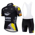 CQXMM Men's Cycling Suits Short Sleeve Cycling Jersey Shirt + 3D Padded Riding Tights Big Shorts Quick Dry Cycling Clothing Set for Outdoor Sport Cycling Biking