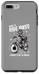 Coque pour iPhone 7 Plus/8 Plus Design de vélo amusant - né pour le cyclisme BMX