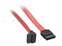 Lindy - Sata-Kabel - Serial Ata 150/300/600 - Sata Till Sata Vinklad - 50 Cm - Röd