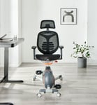 Anneka Grey Under Desk Cycle Bike Adjustable Office Chair For Exercise While You Work